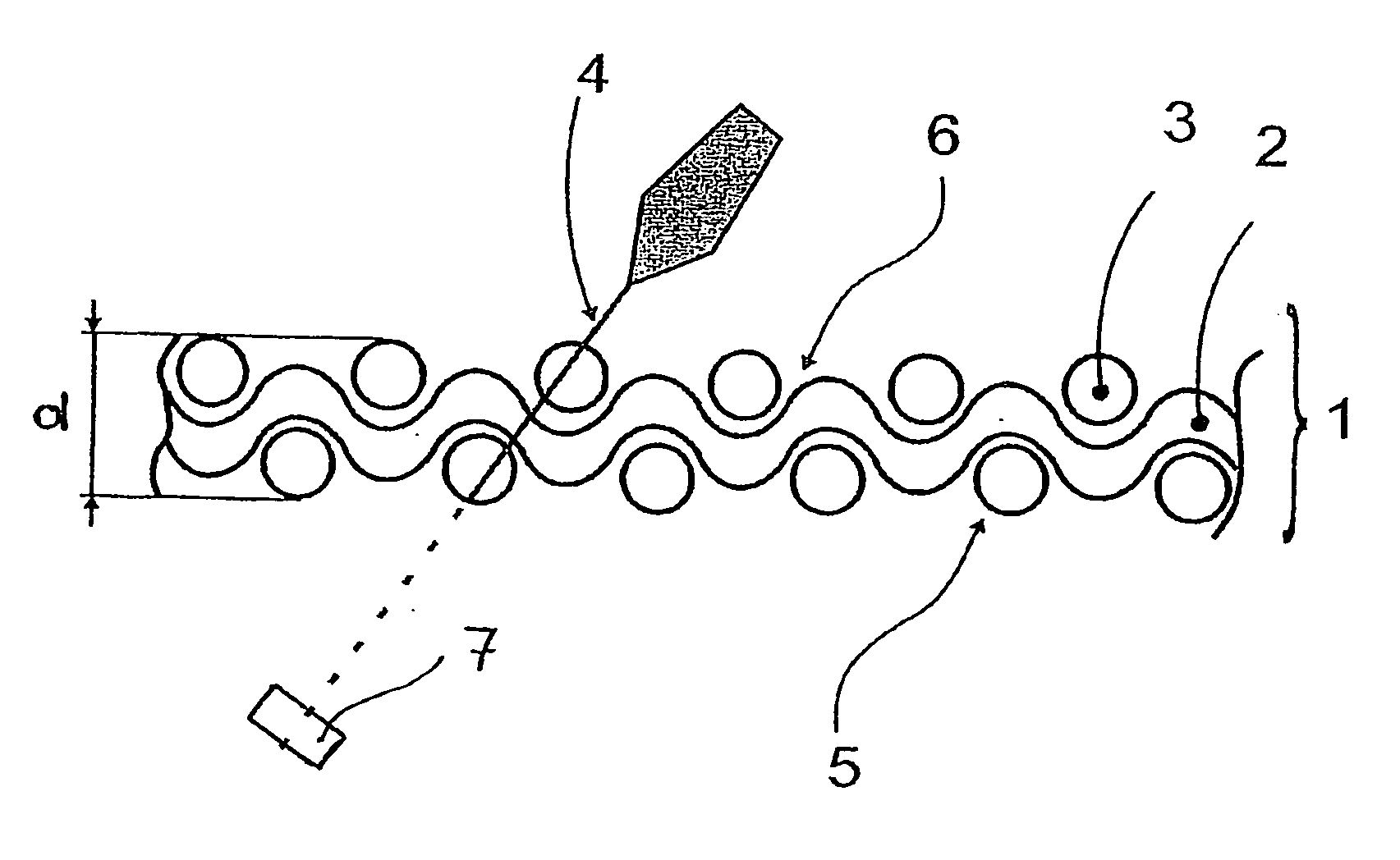 Method for the introduction of an integrated predetermined rupture line in a planar expansive body