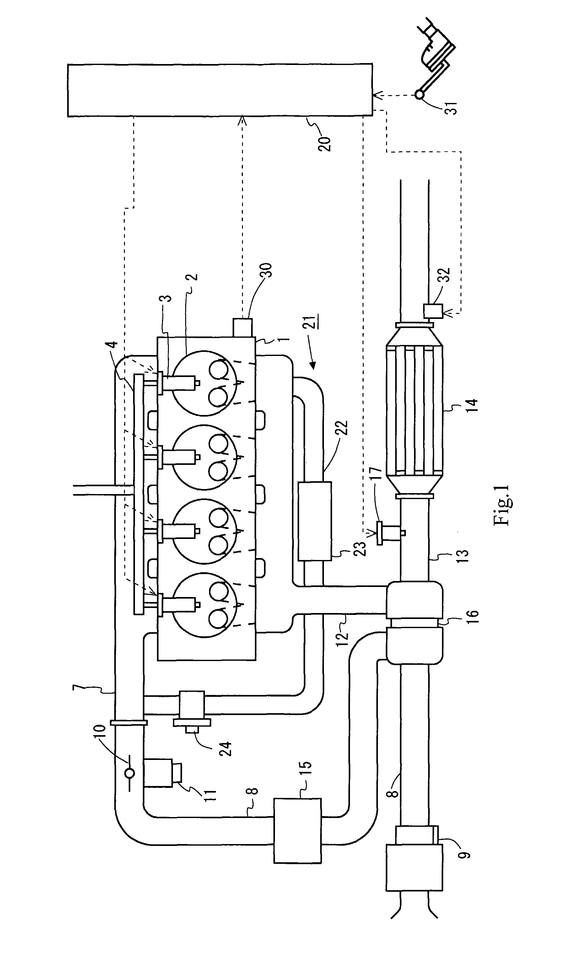 Exhaust gas purification system for an internal combustion engine