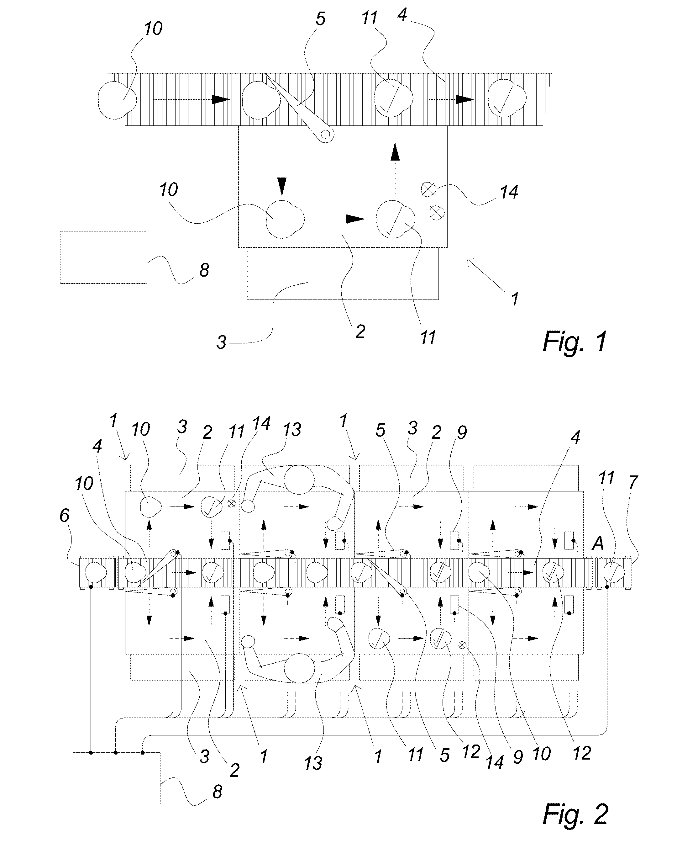 Method for processing items such as pieces of meat