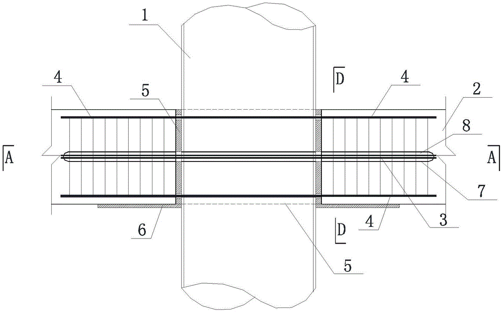 Composite joints of circular concrete-filled steel tube columns in concrete beams connected by prestressed and ordinary steel bars