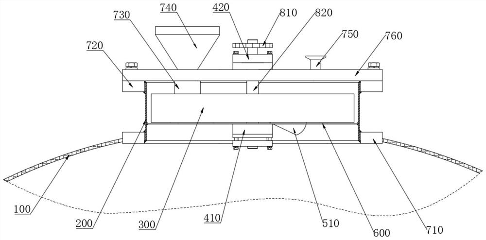 Novel vertical shaft type rotary blanking mode and blanking device