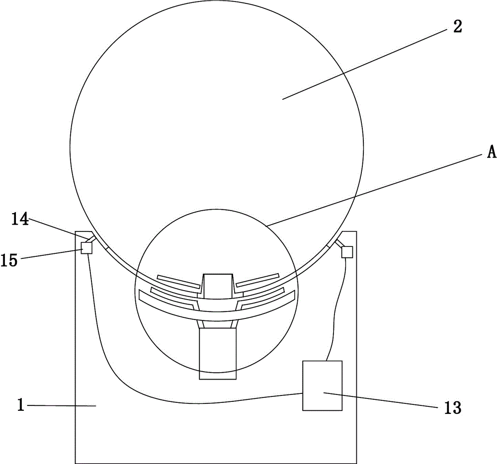 Display cabinet with magnetic suspension device