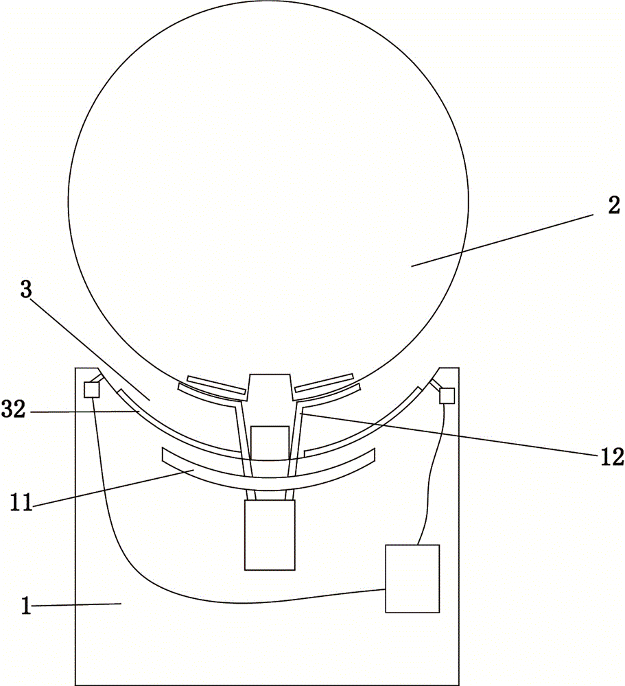 Display cabinet with magnetic suspension device