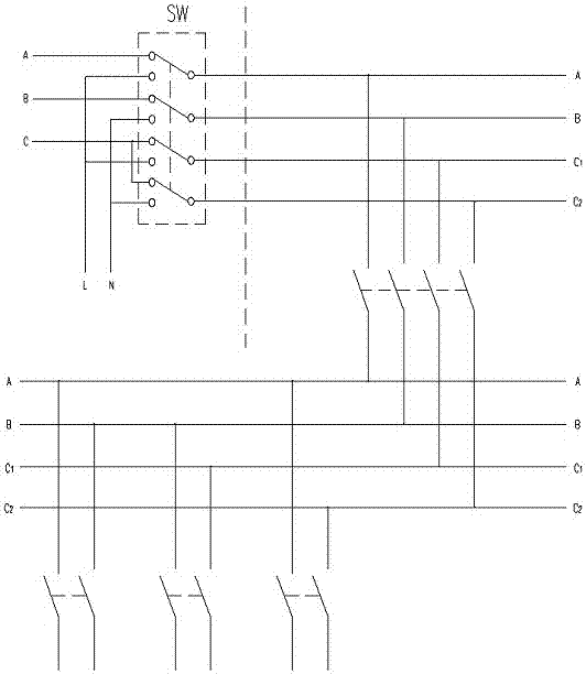 Power distribution switching device