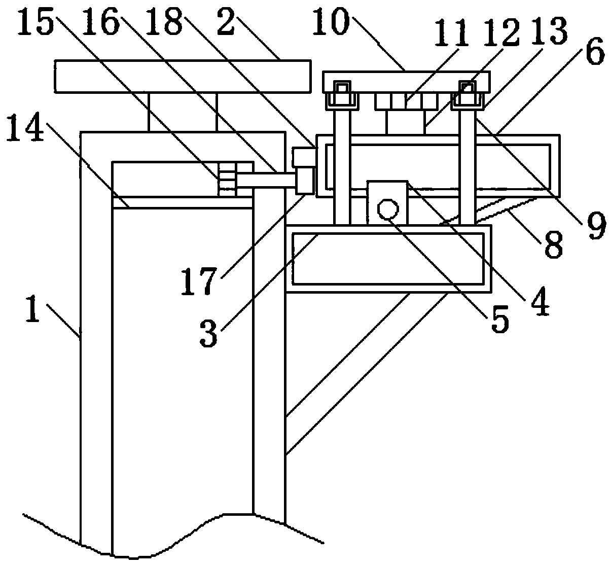 Photograph radar speed indicator convenient to regulate angle and application method thereof