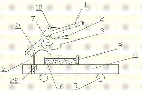 Steel bar cutting machine with dust removing and counting functions