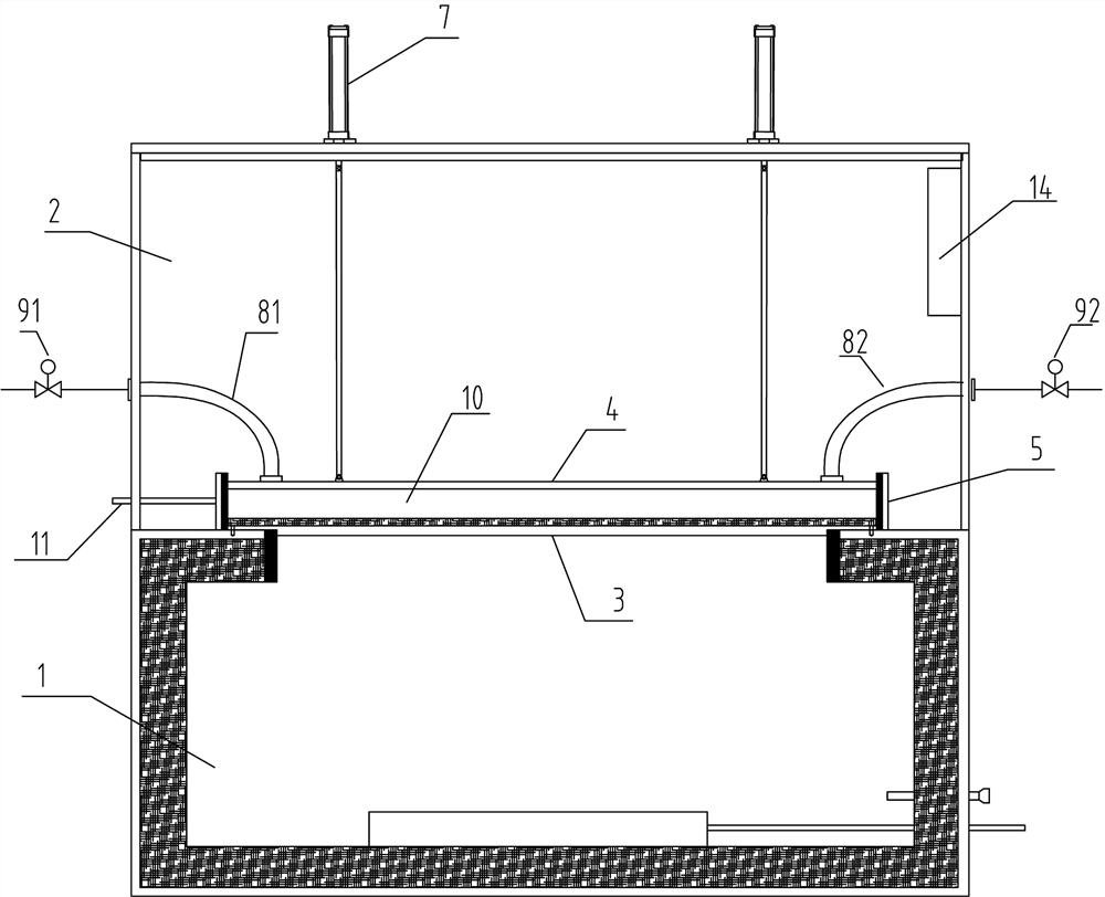 Experimental device and method for spacing between inner layer and outer layer of LNG tank body