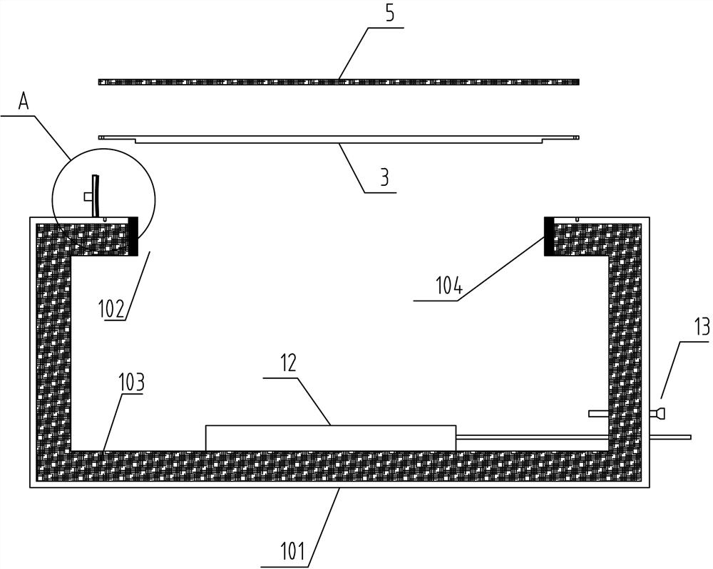 Experimental device and method for spacing between inner layer and outer layer of LNG tank body