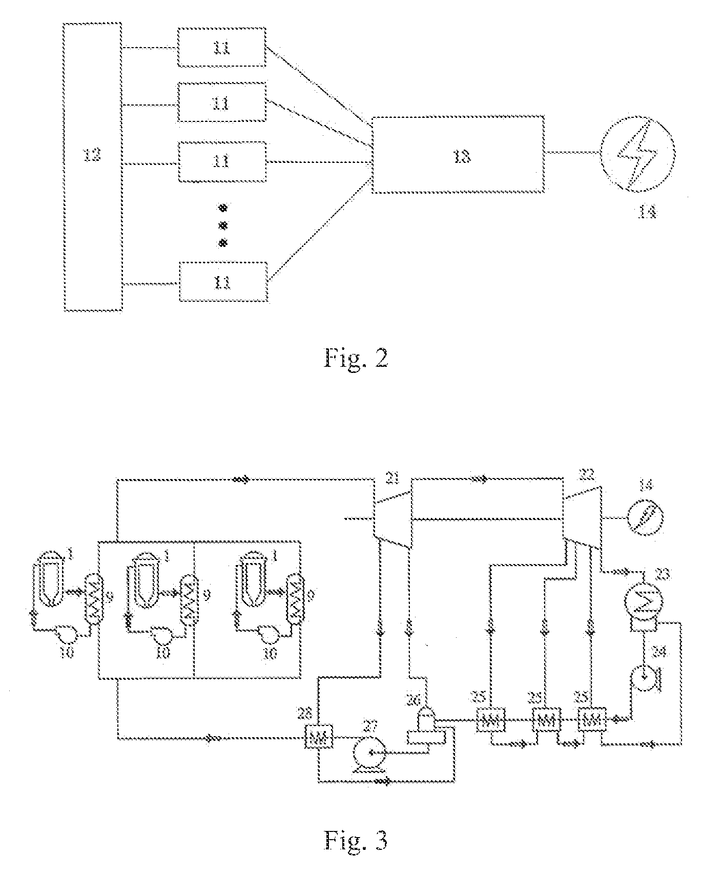 High-temperature gas-cooled reactor steam generating system and method