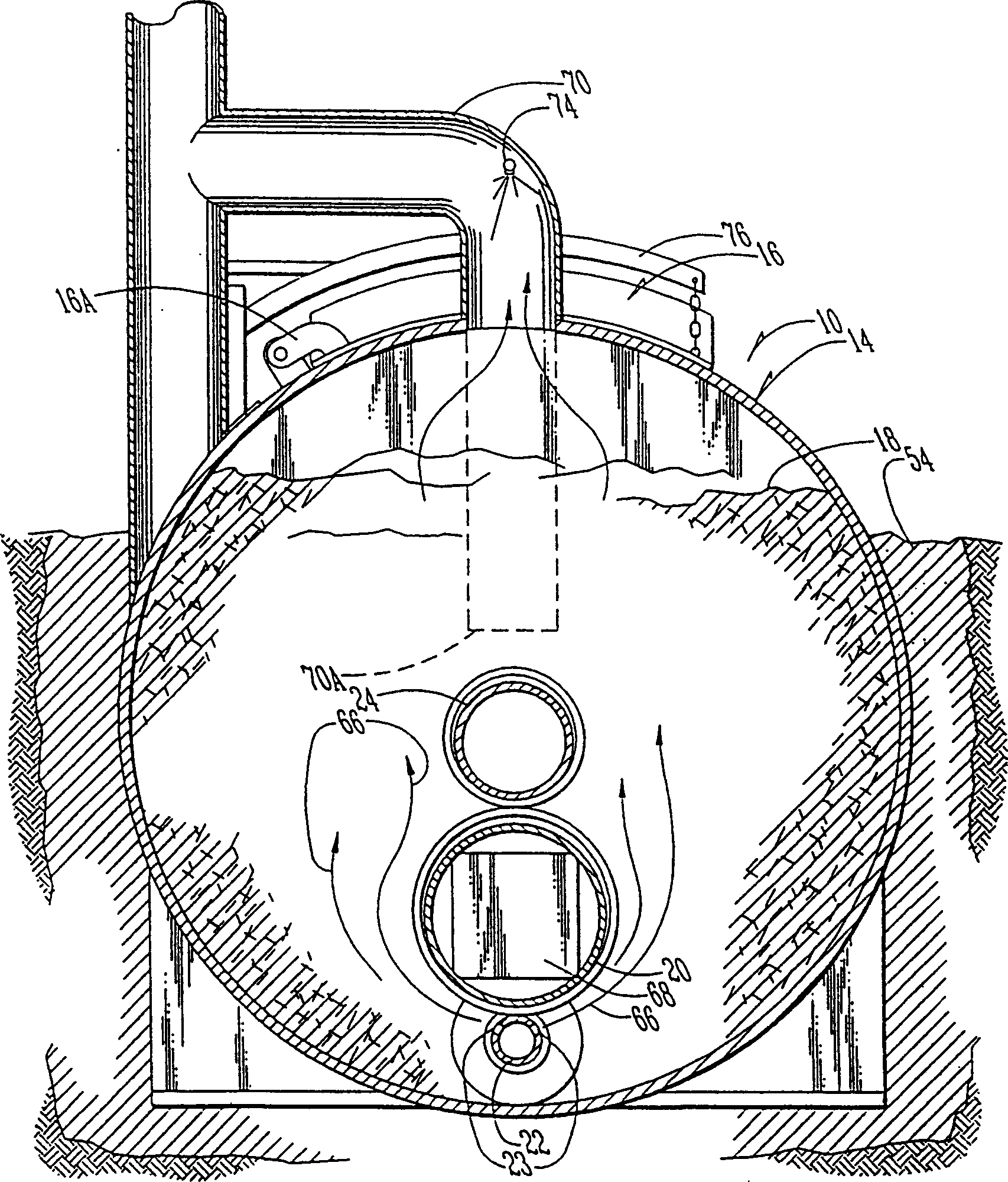 Apparatus and method for burning organic material