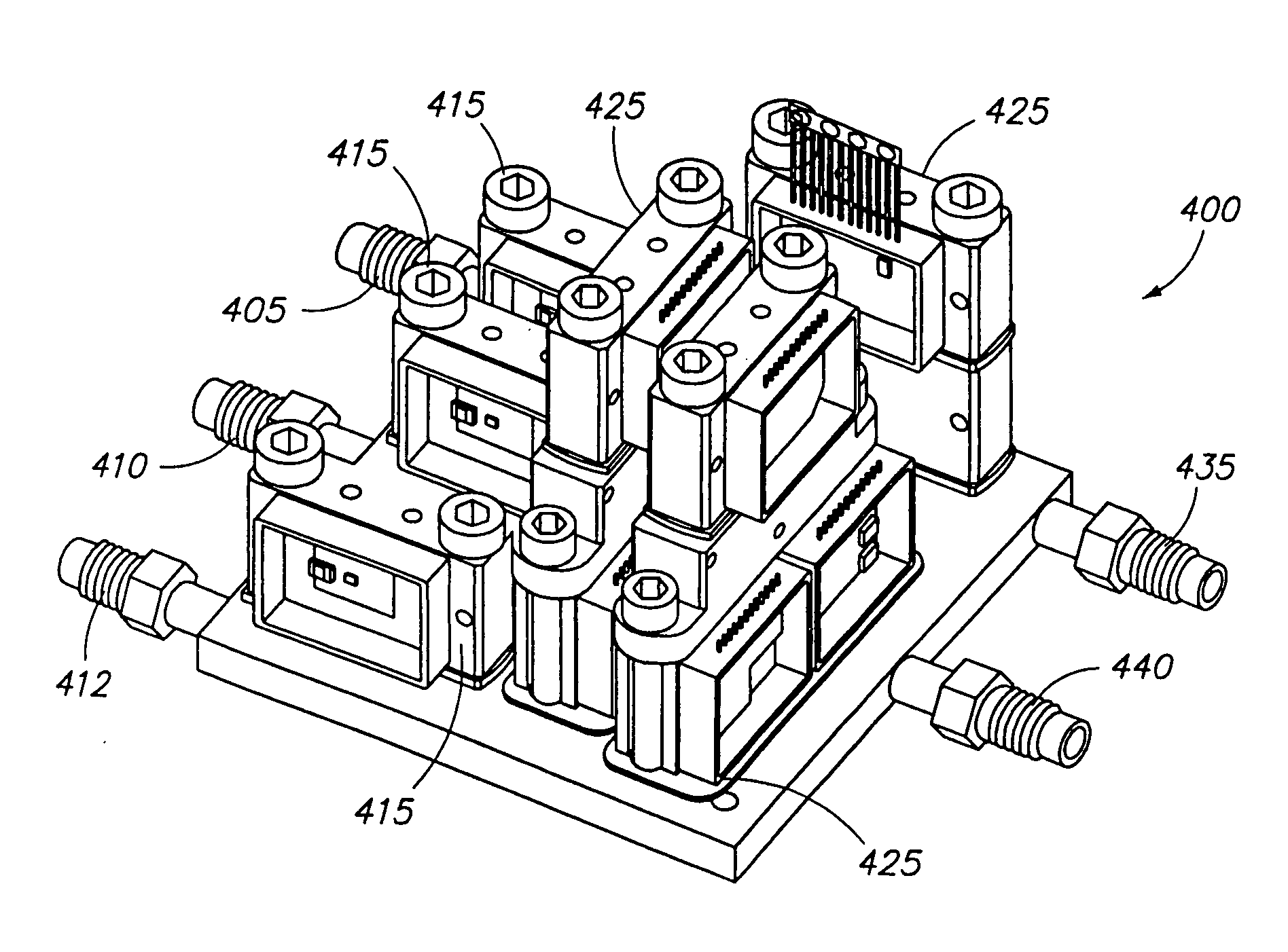 Fluid delivery system and mounting panel therefor