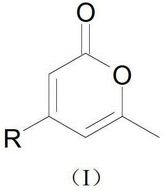 4-substituted alpha-pyrone derivative as well as preparation method and application thereof