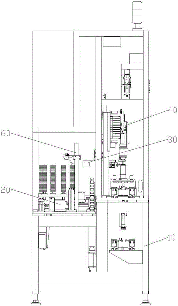 Automatic blade-assembling equipment of oil pump motor