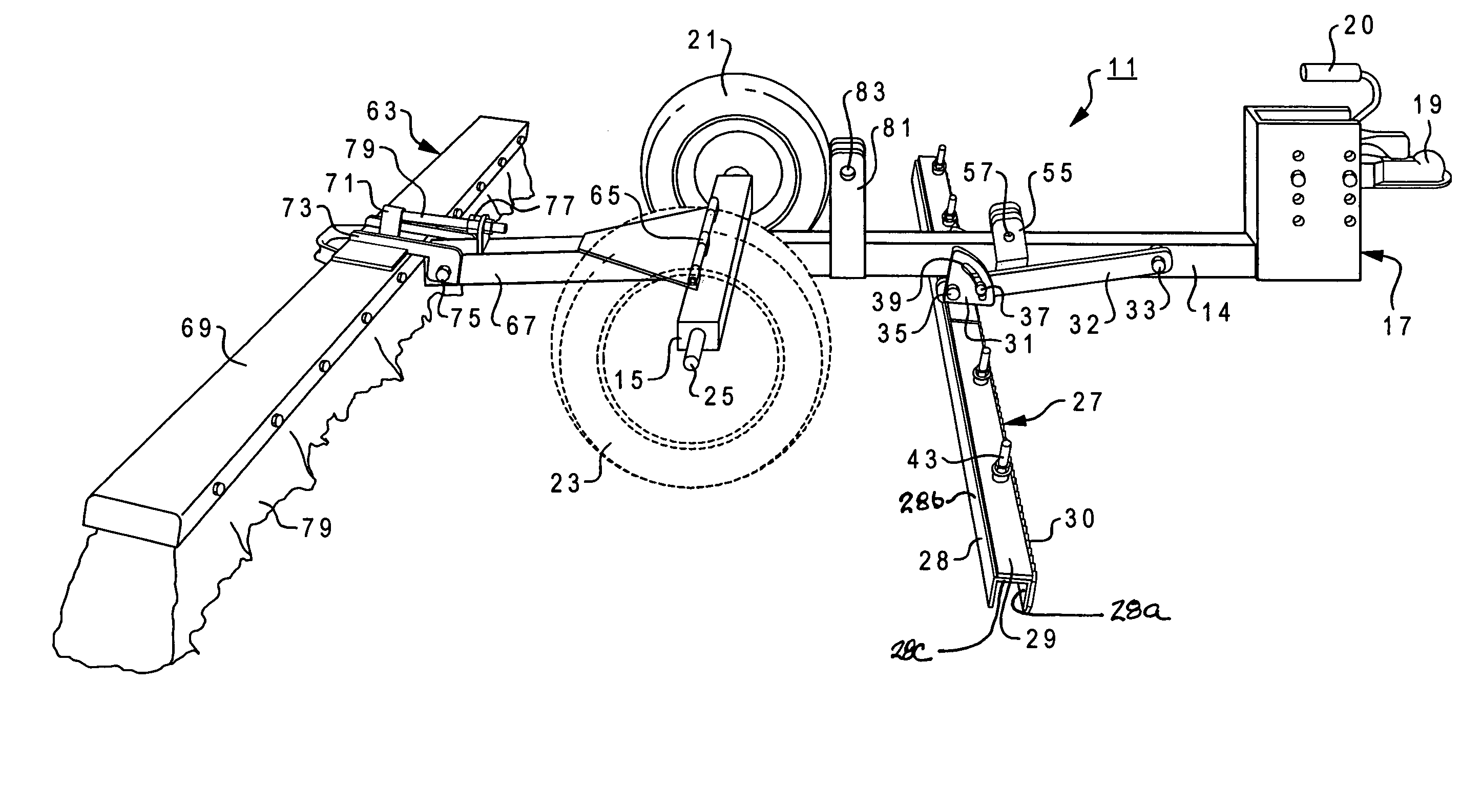 Apparatus for grooming a baseball infield