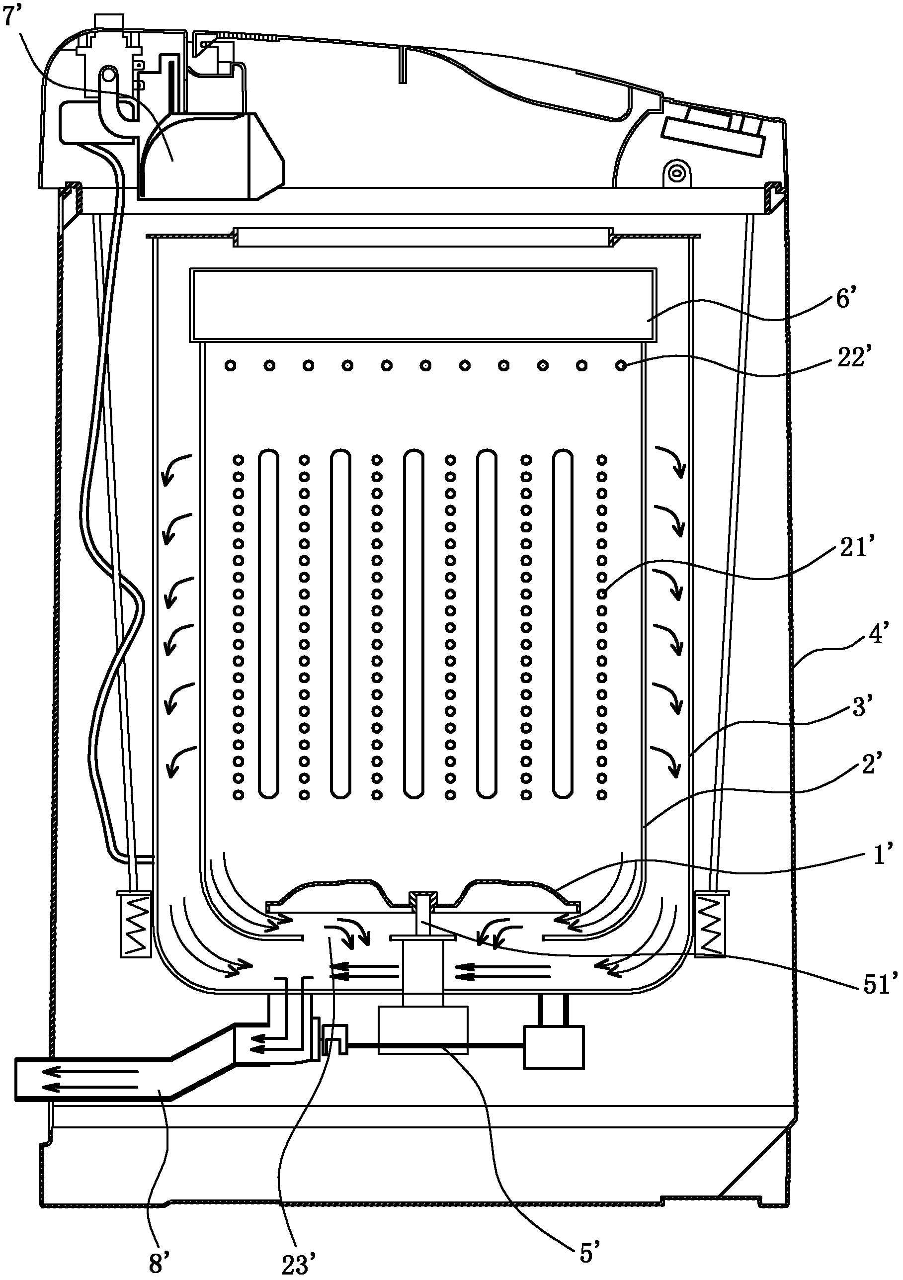 Sealed inner barrel, washing machine using the same, and washing method of the washing machine