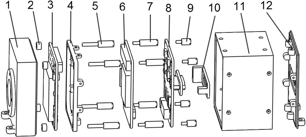 Closed focal plane box of space camera