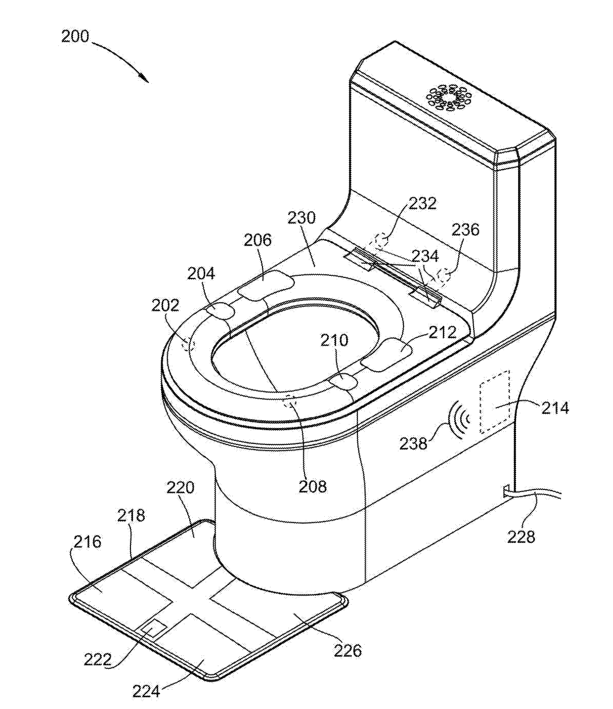 User identifying toilet apparatus