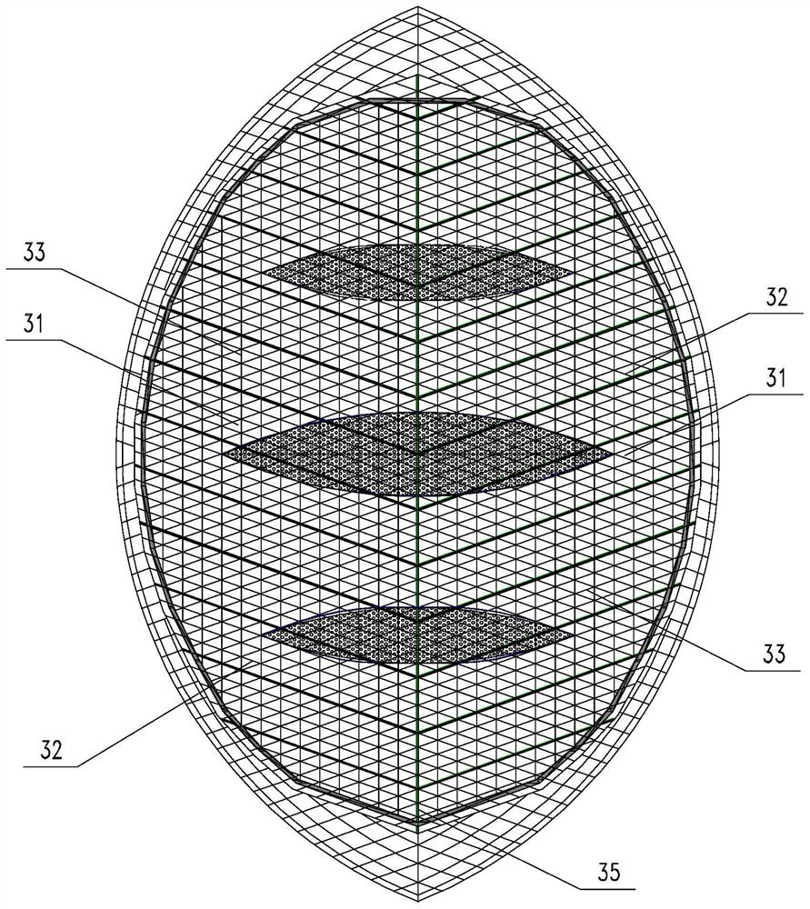 Construction method of double-layer roof curtain wall structure