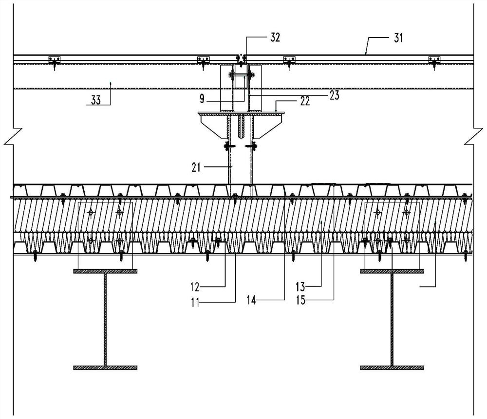 Construction method of double-layer roof curtain wall structure