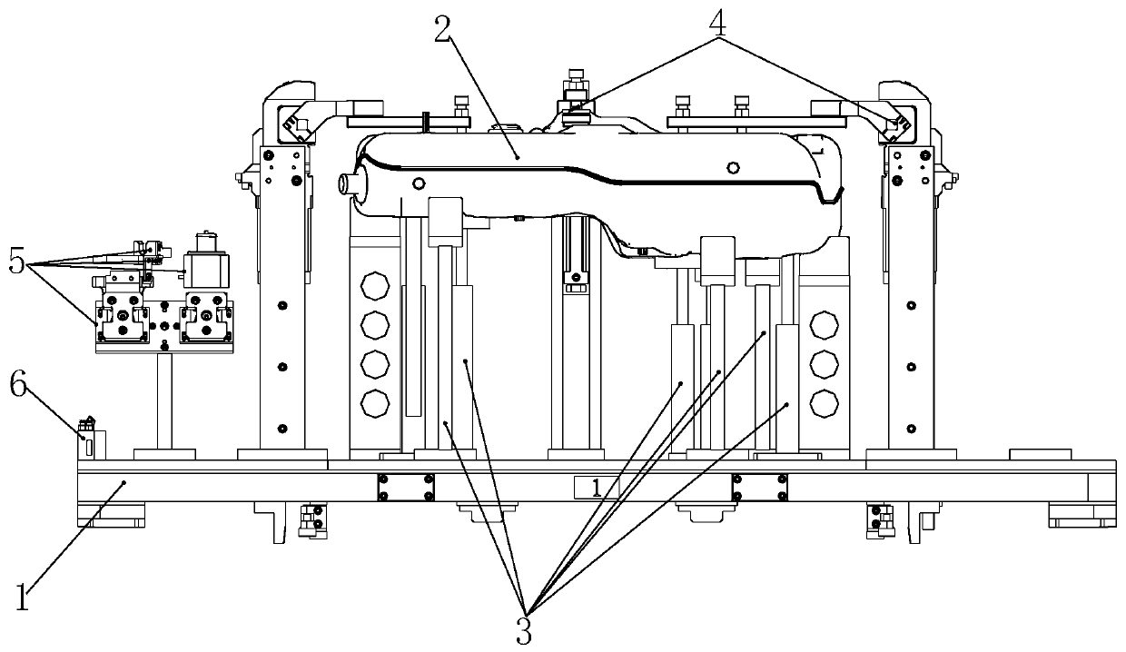 Novel fuel tank bearing fixing device