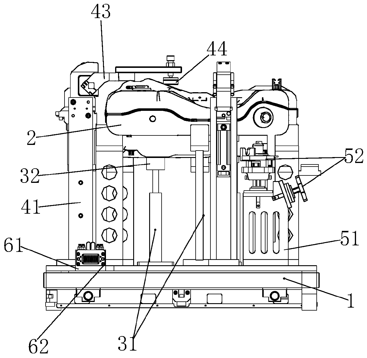 Novel fuel tank bearing fixing device