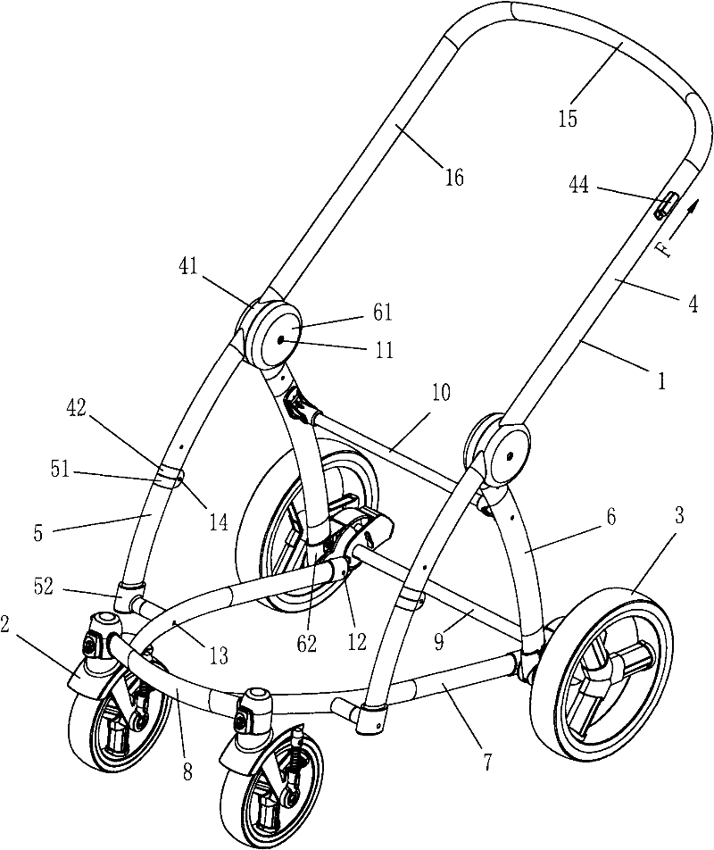 Folding baby cart