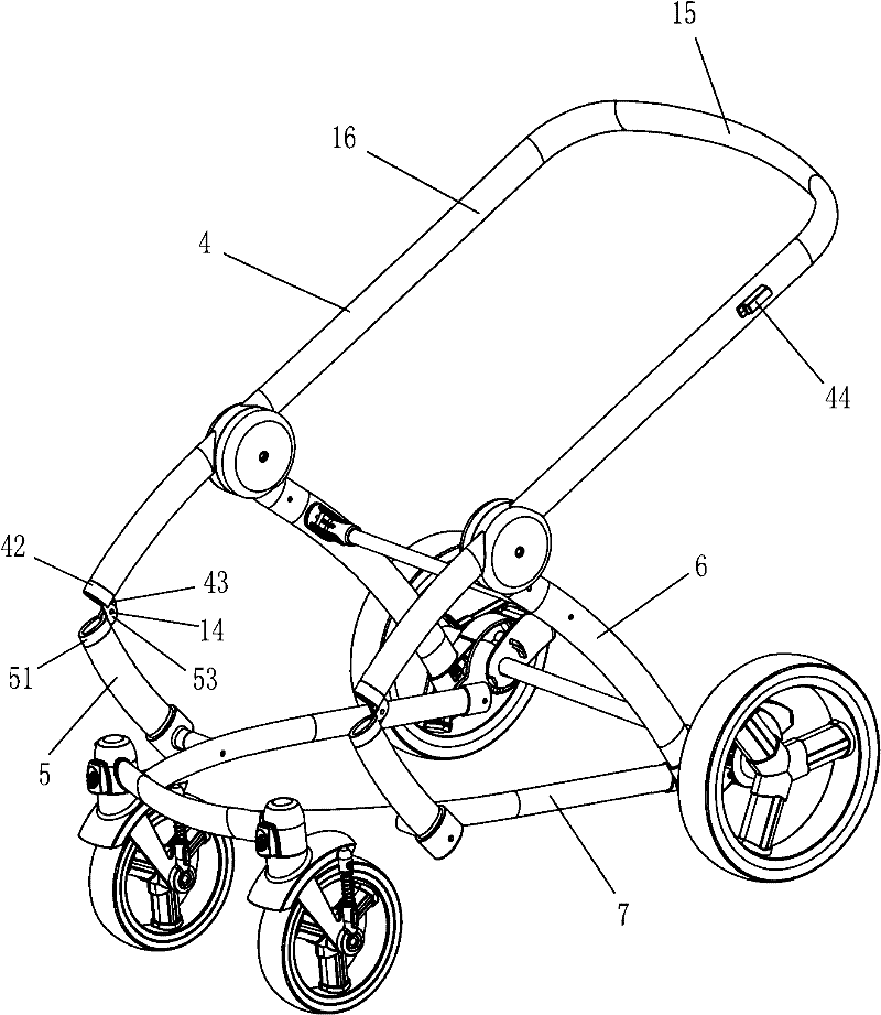 Folding baby cart