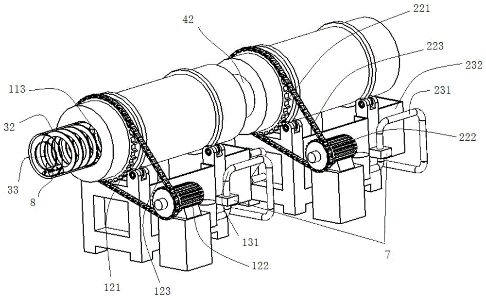 Spiral conveying cleaning process