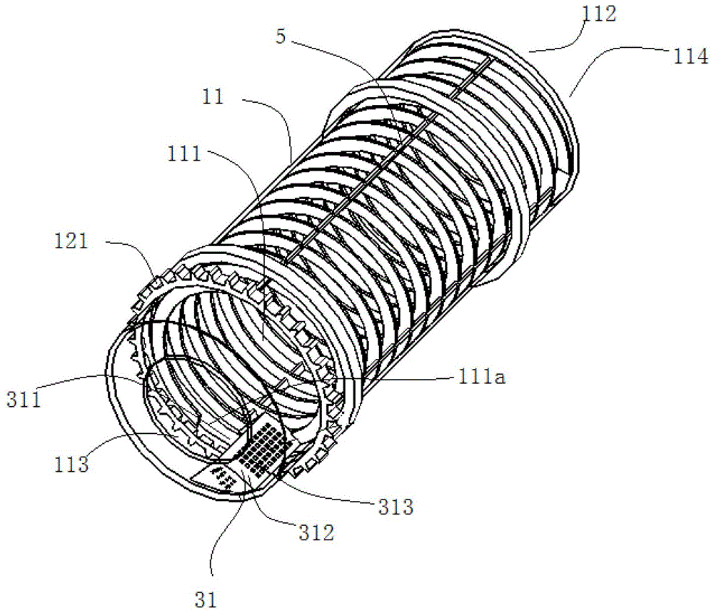 Spiral conveying cleaning process