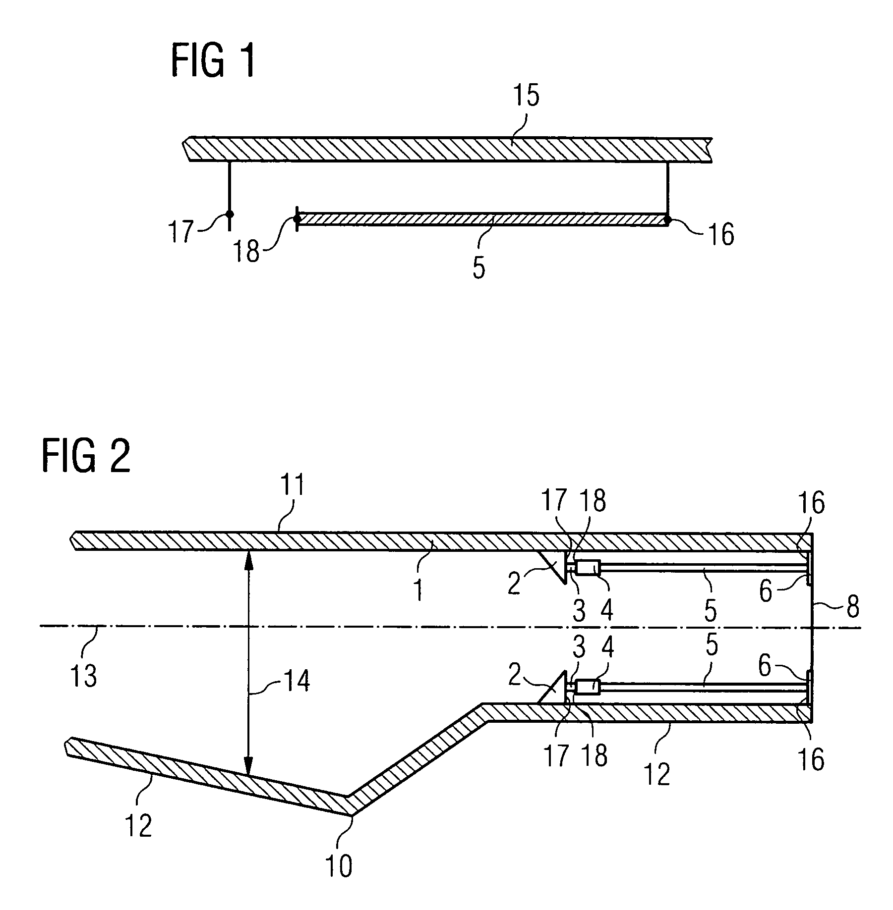 Sensor setup for determination of deflection and/or strain