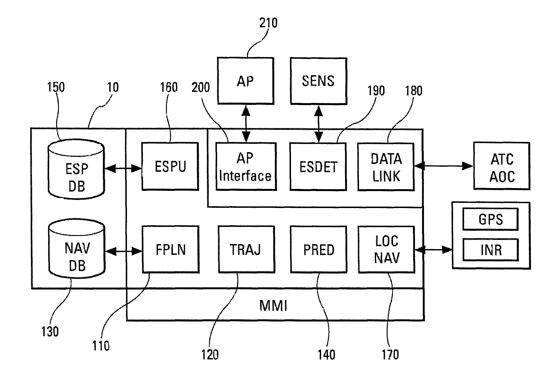 Device and method of automated construction of emergency flight path for aircraft