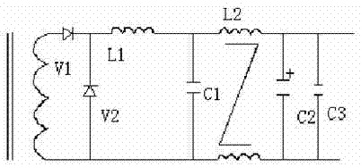 High-reliability DC-DC switching power supply formed by discrete members