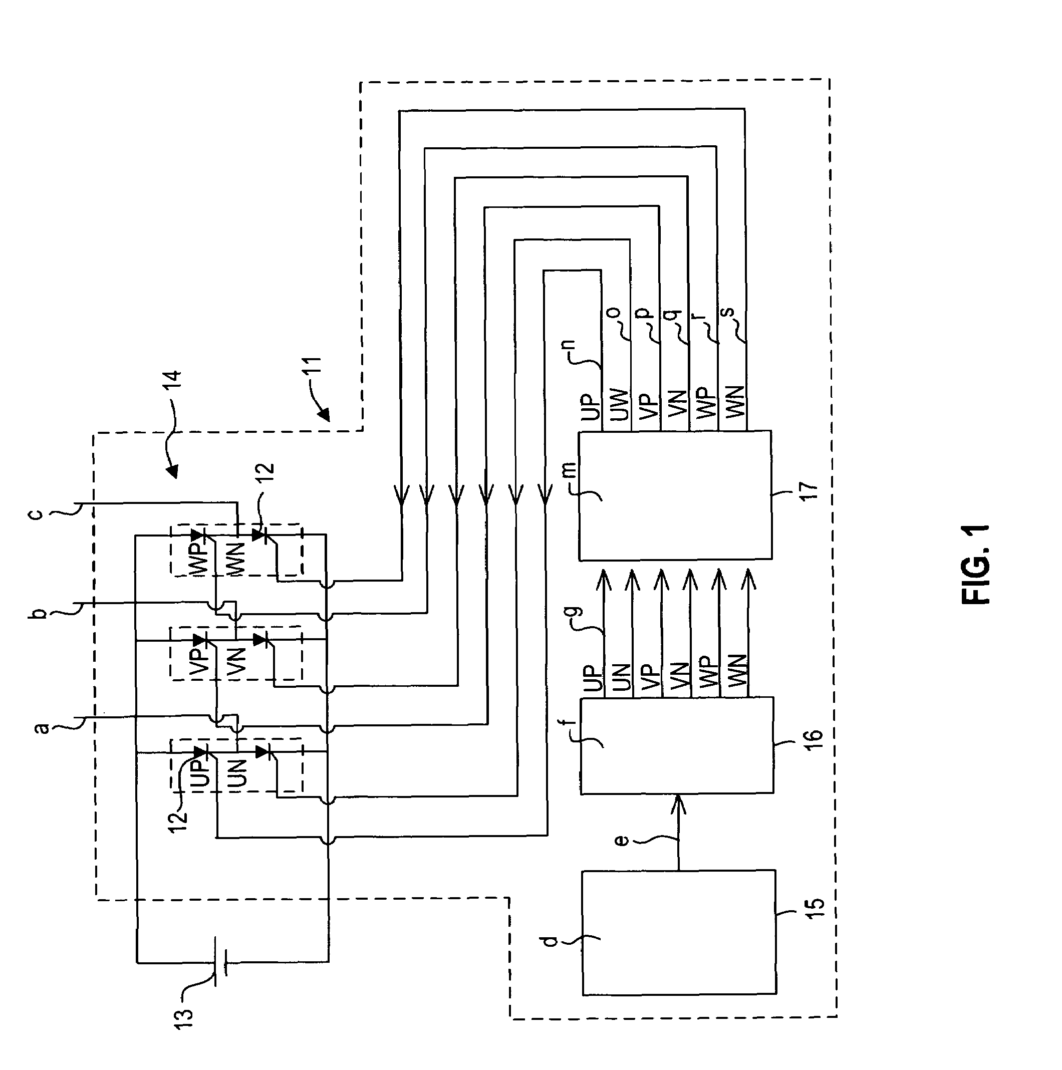 Inverter apparatus comprising switching elements