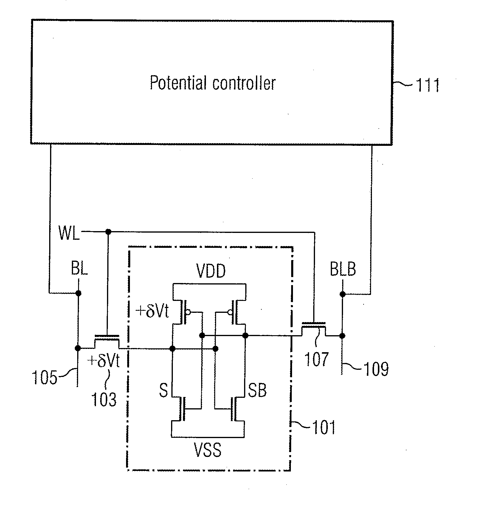 Memory device with improved writing capabilities