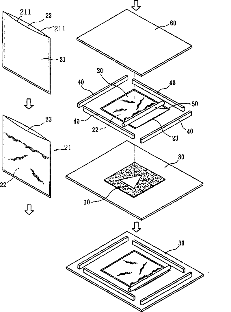 Printing plate producing method applying liquid photosensitive resin bag, and apparatus thereof