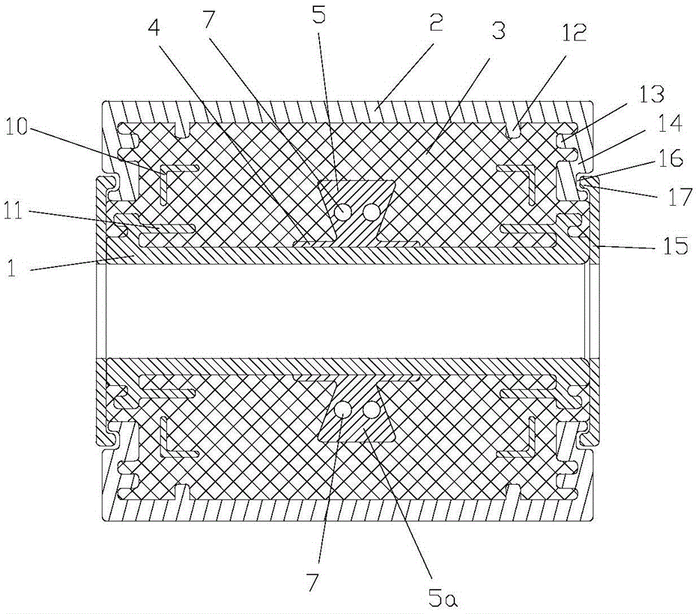 Adaptive variable damping hydraulic rubber vibration isolation device for automobile suspension