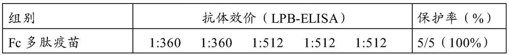 Porcine foot-and-mouth disease virus type a fc polypeptide vaccine and its preparation method and application