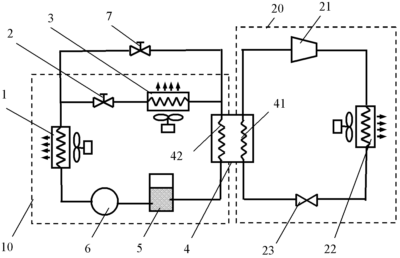 Heat pipe composite air conditioning unit for machine room and control method of heat pipe composite air conditioning unit