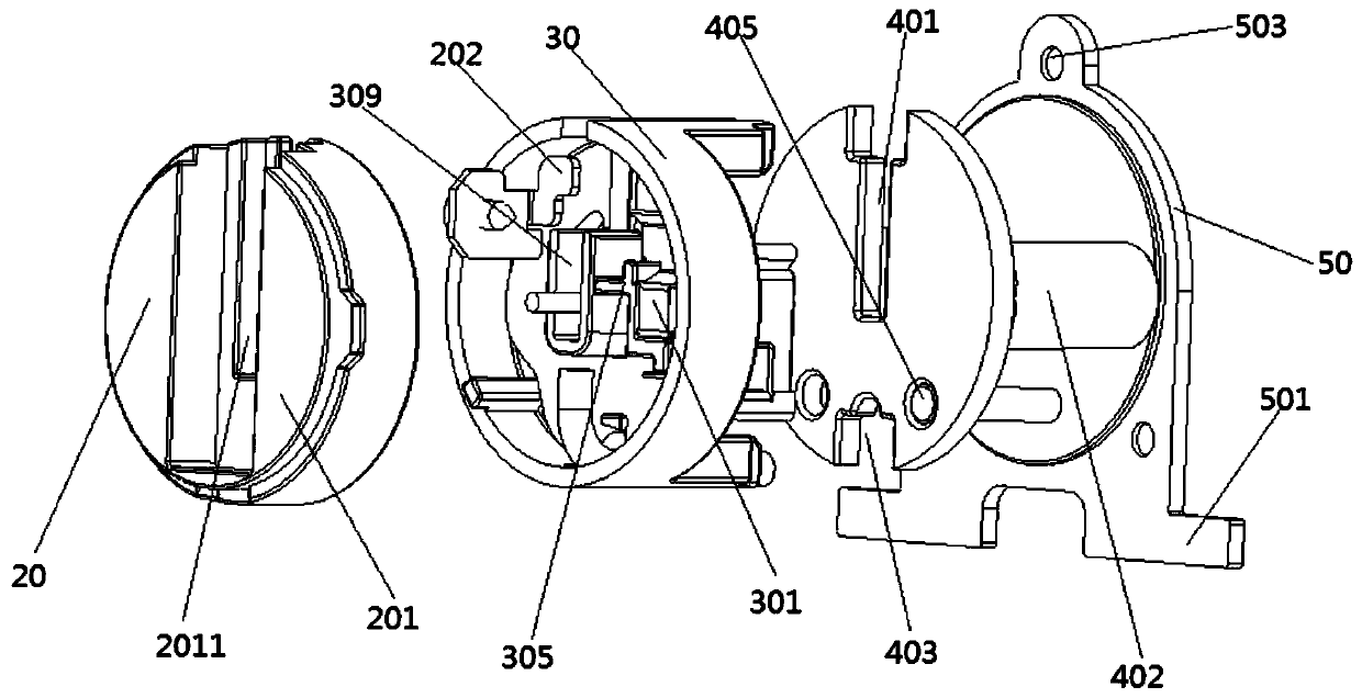 A rotating lamp holder and lighting device