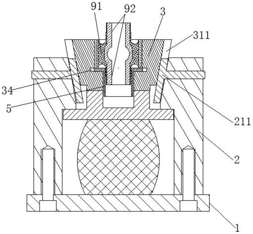 Reducing clamp for damping bushing