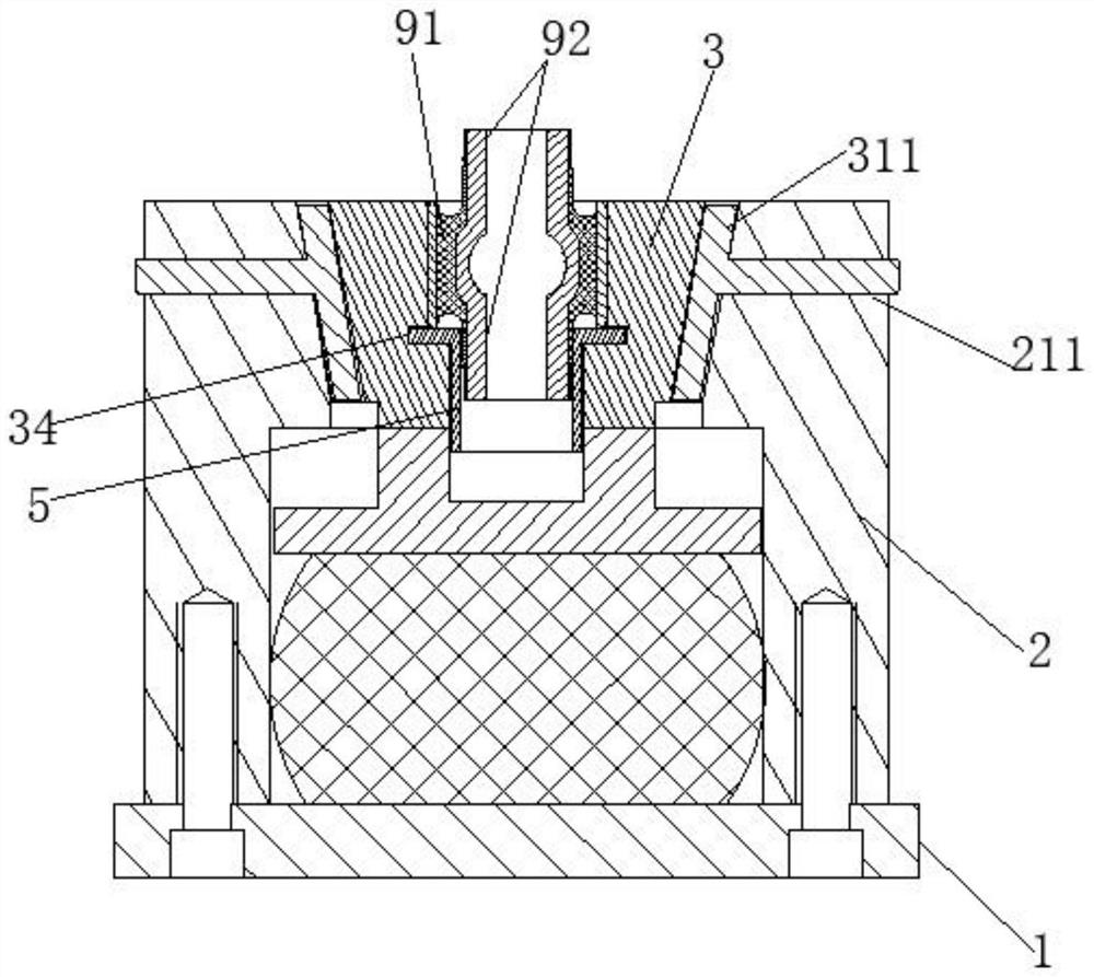 Reducing clamp for damping bushing