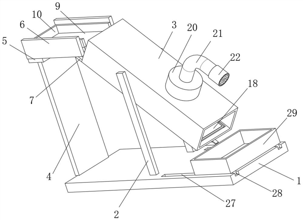 An automatic sorting device for dismantling materials of waste refrigerators