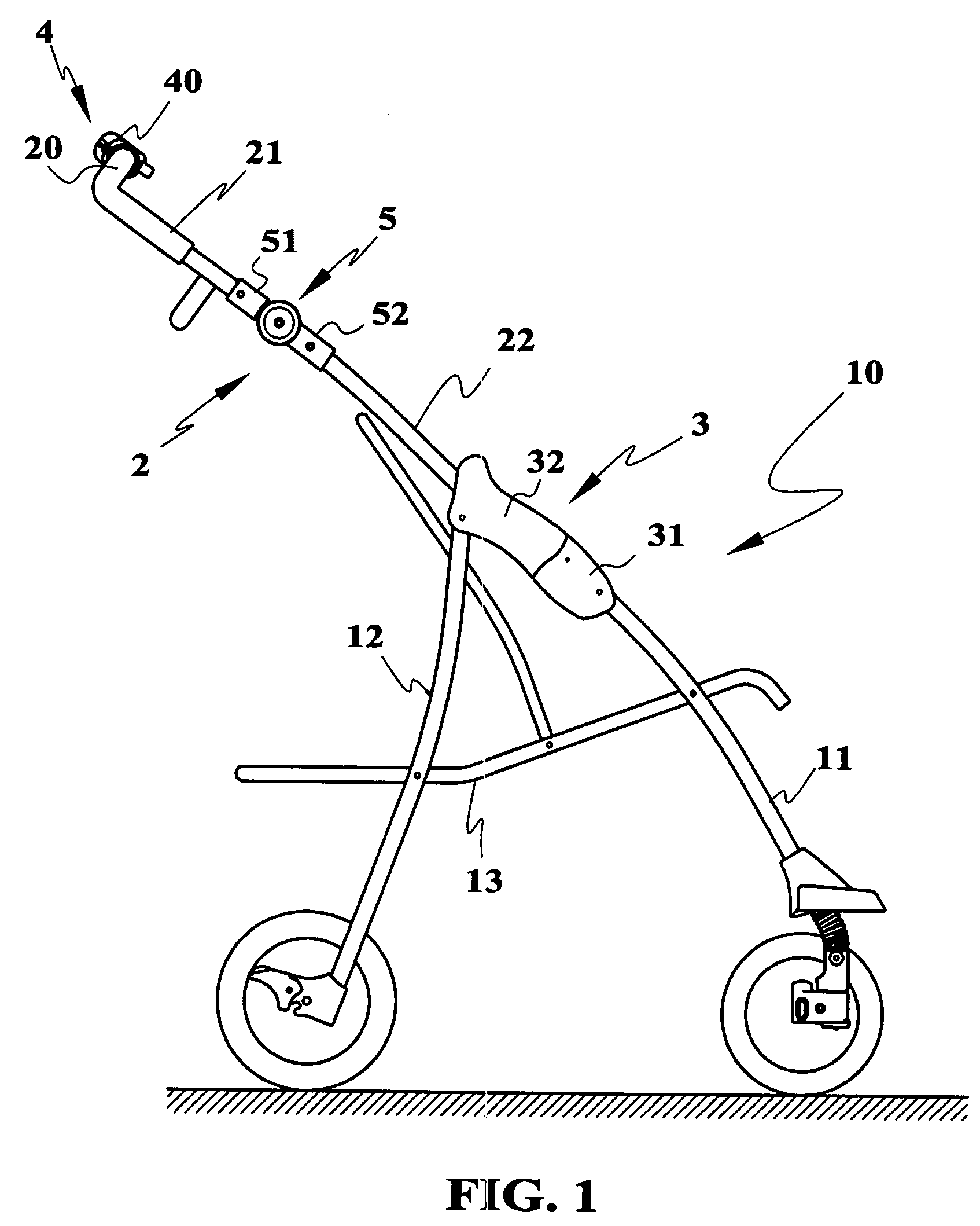 Folding control mechanism for a baby stroller