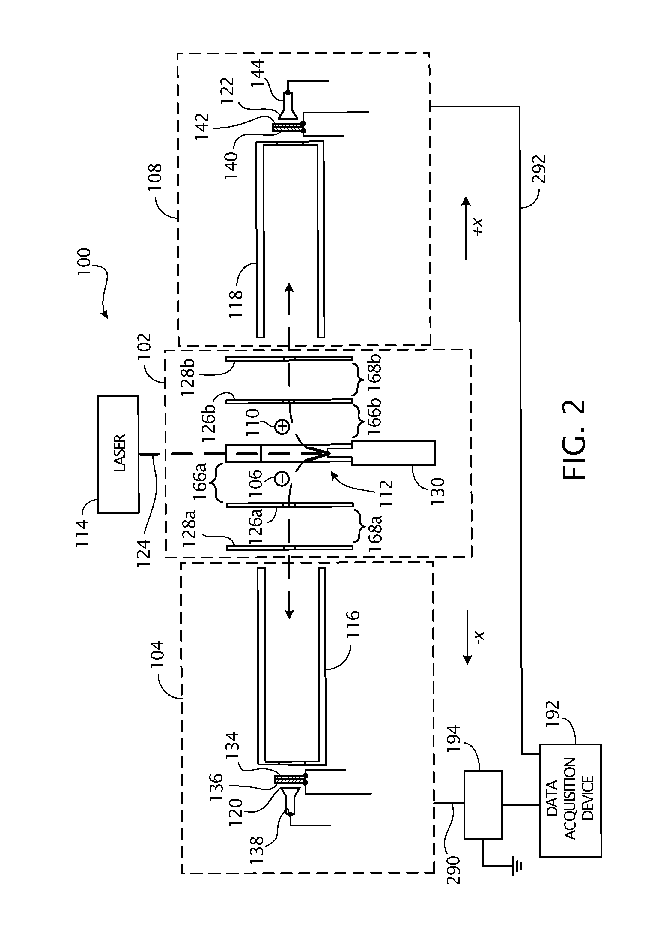 Angled dual-polarity mass spectrometer