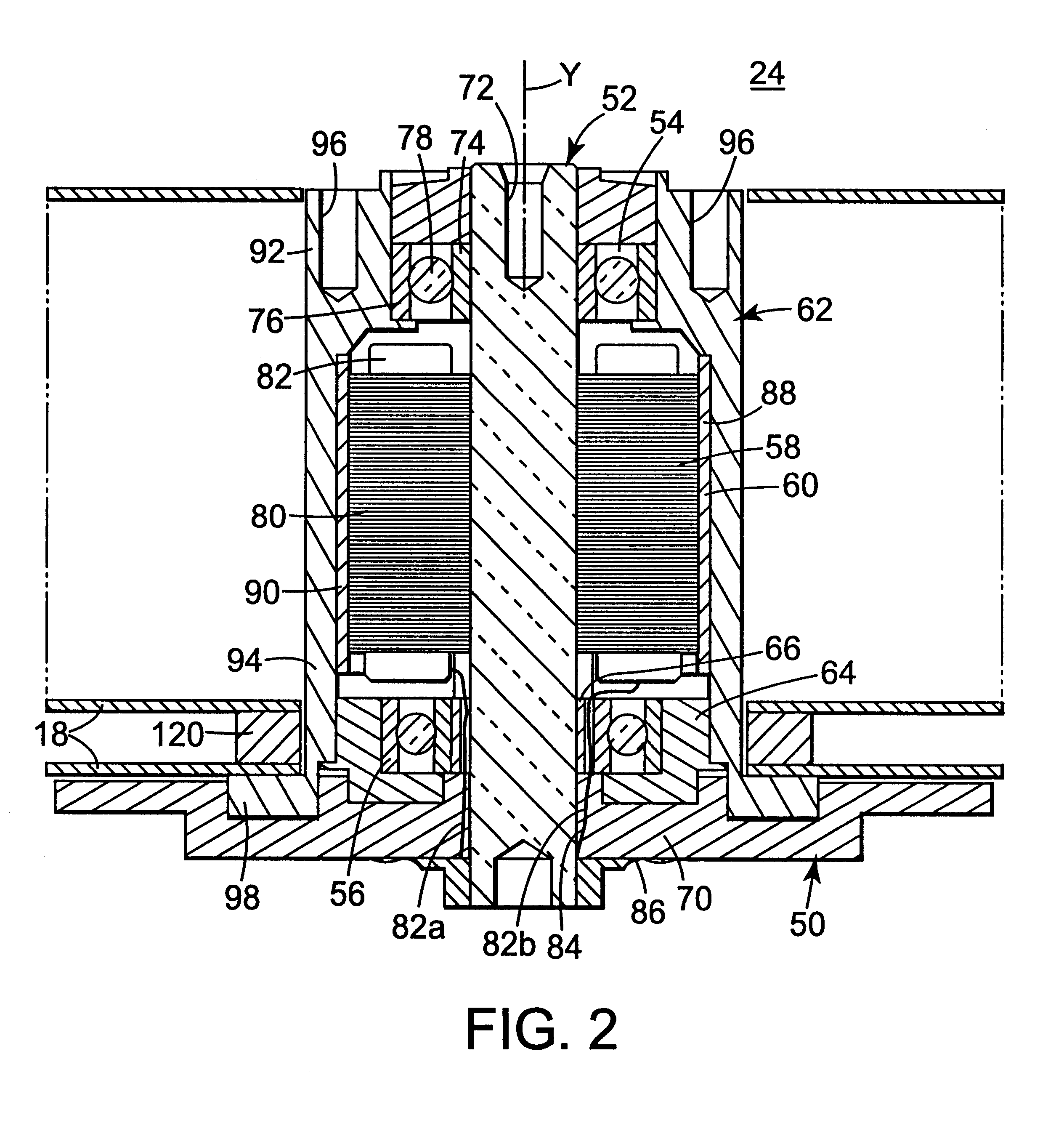 Disk drive spindle motor with wire guide insert