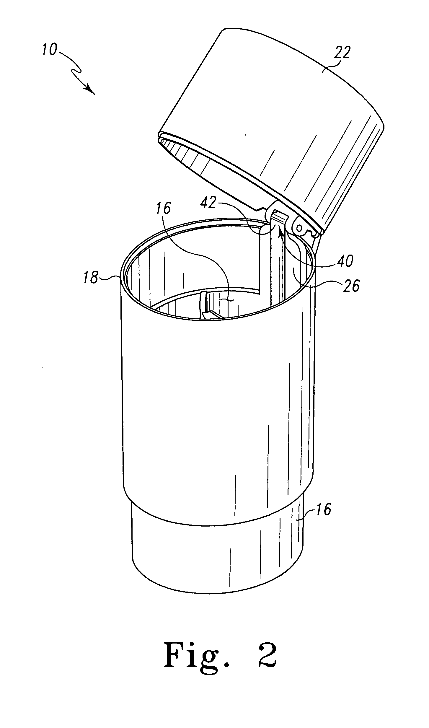 Closable container for personal items