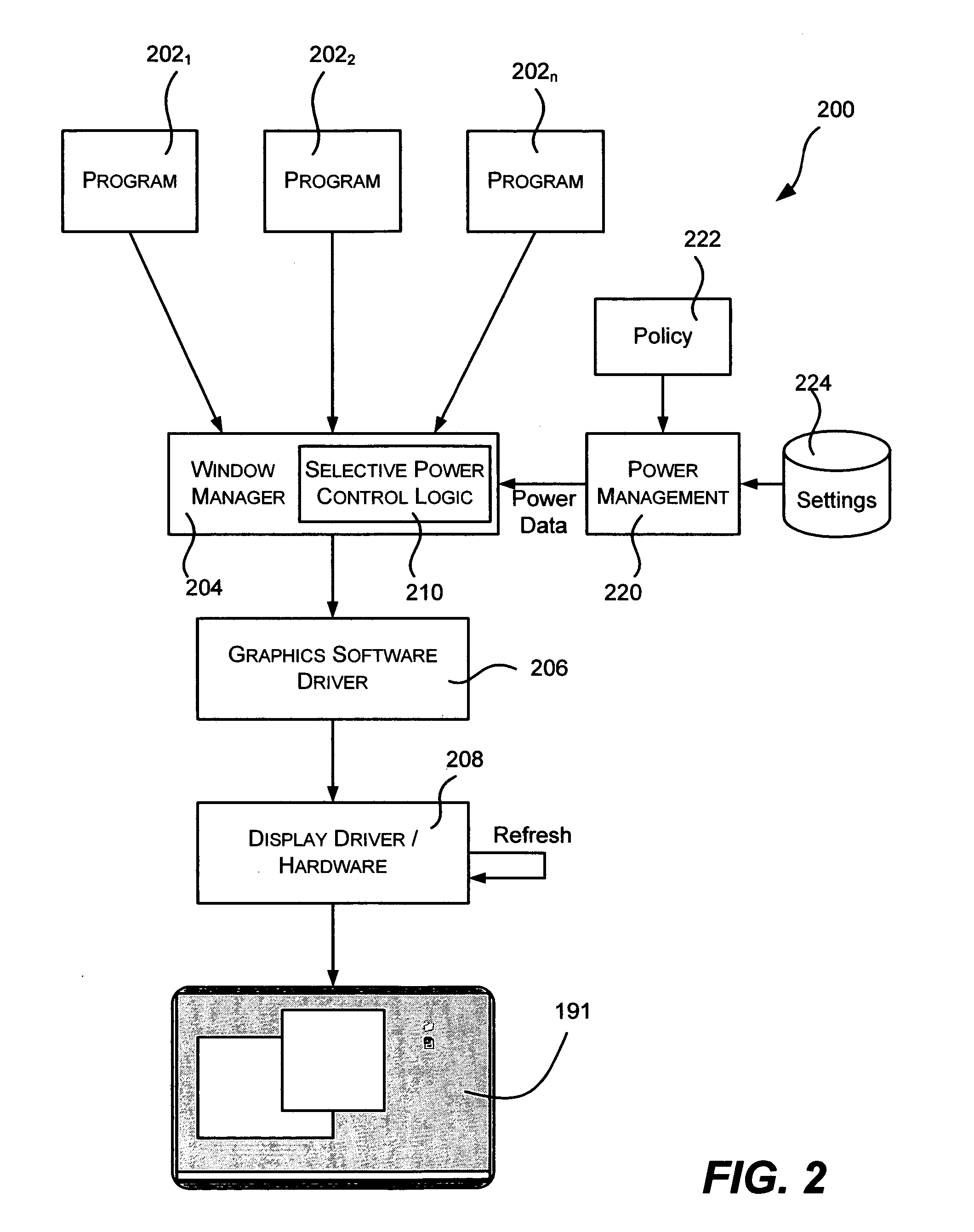 Advanced power management for computer displays