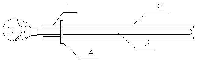 Temperature-measuring element shock resisting device and installation method thereof