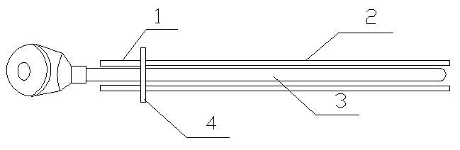 Temperature-measuring element shock resisting device and installation method thereof