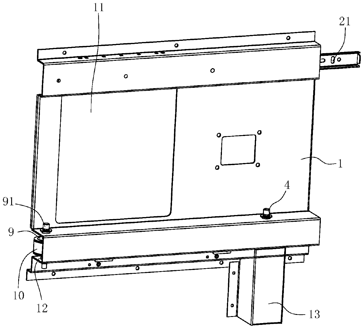 Anti-pinch door opening and closing structure at cup taking opening